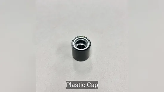Tapa de plástico fiable con tornillo metálico magnético para botellas de cosméticos