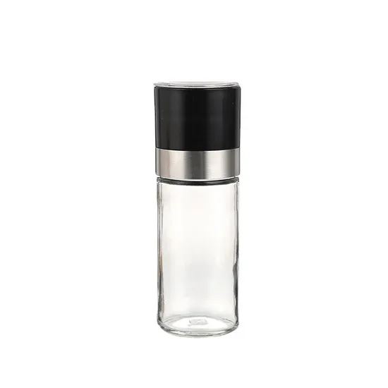 Molinillo de sal y pimienta de 100 ml, de cobre y acero inoxidable, para chefs caseros, con tapas magnéticas y recipiente de cerámica lisa para especias.