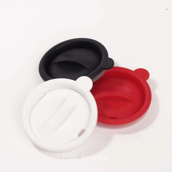 Tapa de taza de plástico de gran diámetro con sello a prueba de fugas y presión giratoria